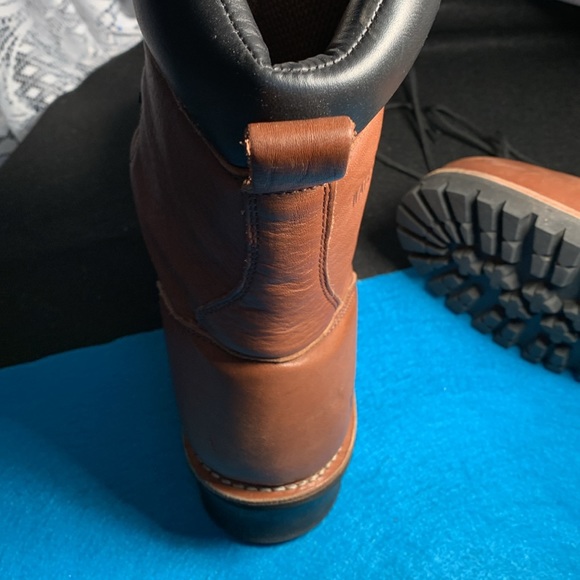 REDHEAD BRAND MEN’S waterproof insulated brown leather & suede boots 12 wide - Picture 8 of 9